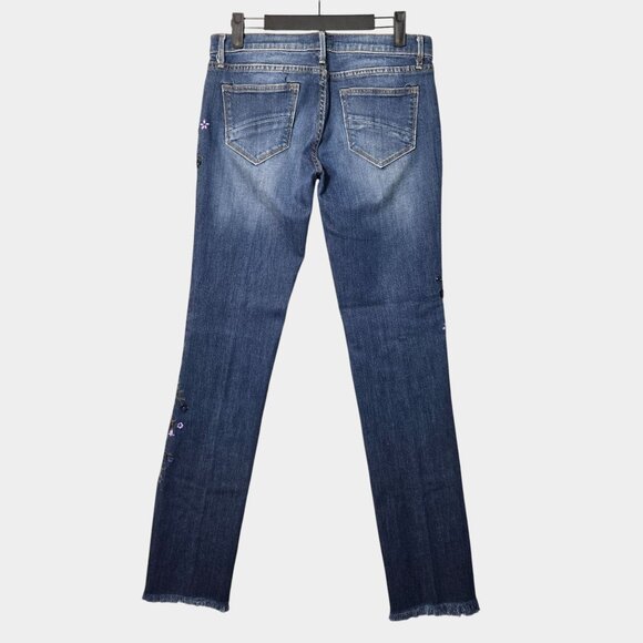 DRIFTWOOD Eva Classic Fit Bootcut Floral Embroidered Jeans 26 Boho Streetwear - Picture 7 of 14